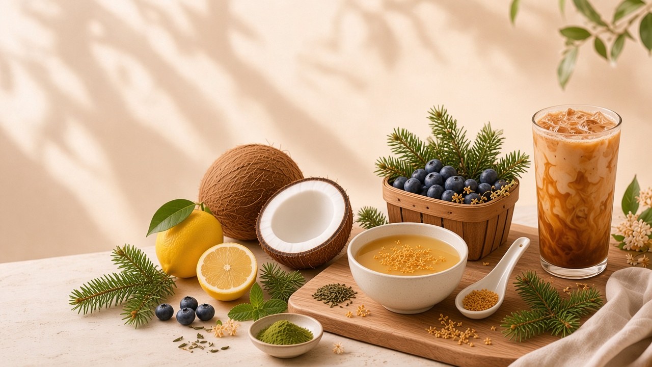 Coco Lemon drinks and desserts with fresh coconut and lemons